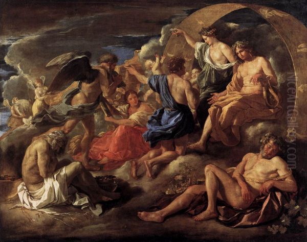 Helios und Phaeton mit Saturnus und den vier Jahreszeiten - view 1