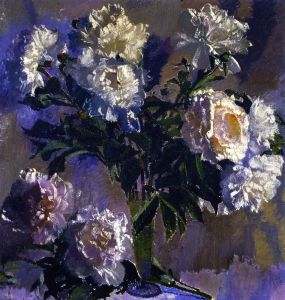 White peonies White peonies