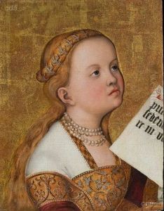 Oltarz praskiPostac swietej (Apollonia?)