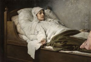 Die Seherin von Prevorst im Hochschlaf by Gabriel von Max