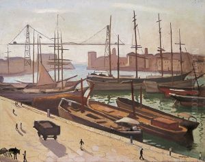 Le port de Marseille, France by Albert Marquet