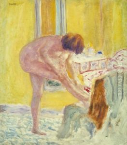 Nude, Yellow Background by Pierre Bonnard