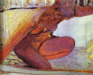 Nu accroupi dans la baignoire by Pierre Bonnard