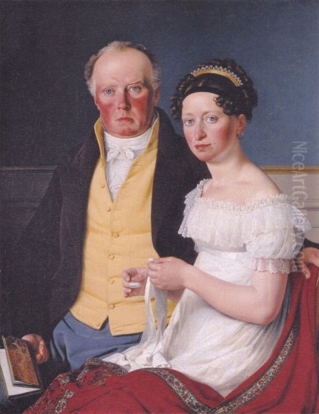 Greve Preben Bille-Brahe og hans anden hustru Johanne Caroline, fodt Falbe - view 1