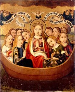 Sainte Ursule et ses compagnes dans une nef