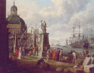 Harbour View with Oostkerk Middelburg by Adriaen Verdoel II