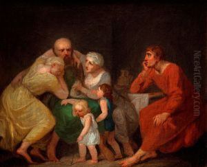 A farewell scene. by Nicolai Abildgaard
