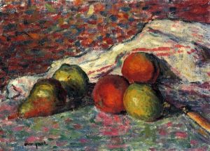Fruit, Knife and Napkin by Albert Marquet
