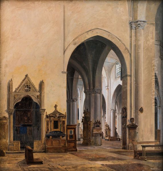 The interior of S. Maria sopra Minerva in Rome - view 1