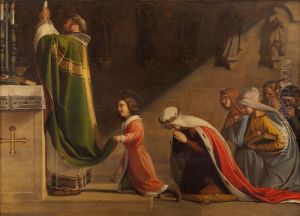 St Wenceslas and St Ludmila during the Mass by Frantisek Tkadlik