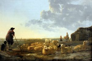 Schafherde auf der Weide by Aelbert Cuyp