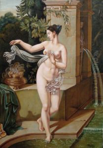 La Circassienne au Bain by Merry-Joseph Blondel