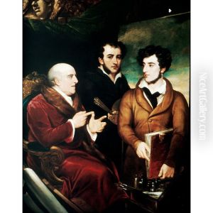 Benjamin West, Frank Wilkin and Henry Wilkin by Francis William Wilkin