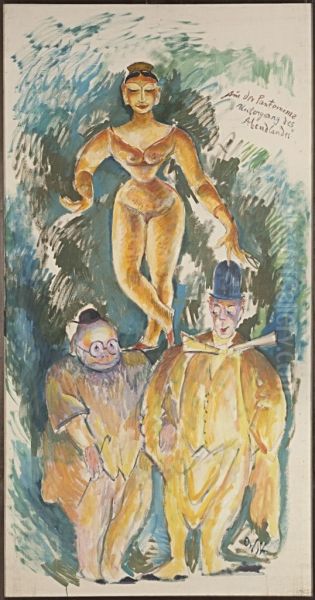 Aus der Pantomime "Untergang des Abendlandes" (zwei Clowns und Tanzerin) - view 1