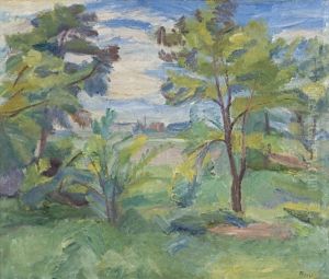 Landschaft mit Akazien by Waldemar Rosler