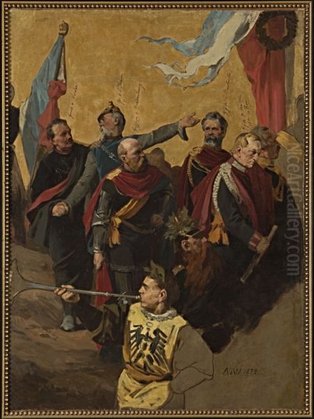 Kampf und Sieg (Olskizze zum Fries fur die Siegessaule in Berlin) - view 1