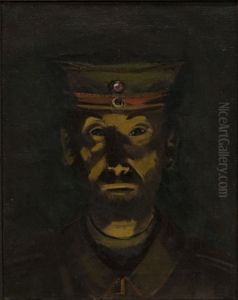Selbstbildnis als Soldat by Konrad Westermayr