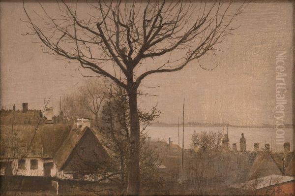 Udsigt over fjorden med nogent trae. Sankt Jorgensbjerg - view 1