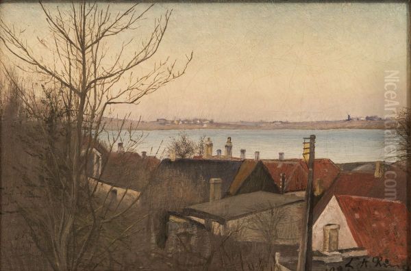 Udsigt over Sankt Jorgensbjerg og Roskilde fjord - view 1