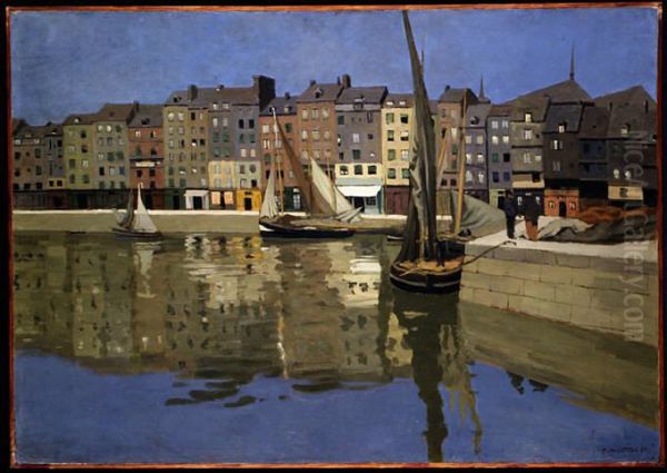 The Port of Honfleur at Night - view 1