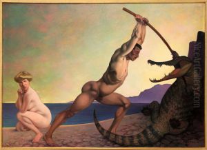 Persee tuant le dragon by Felix Vallotton