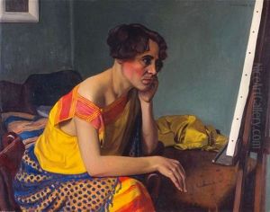 Femme au chevalet by Felix Vallotton