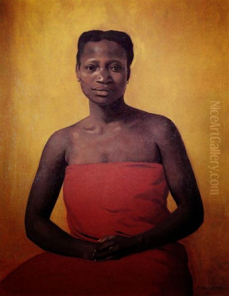 Femme noire assise de face - view 1