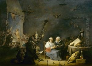 Witch's Initiation by David Teniers the Younger
