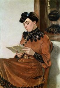 Woman Reading by Felix Vallotton