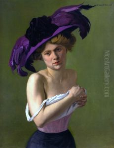 Le chapeau violet by Felix Vallotton
