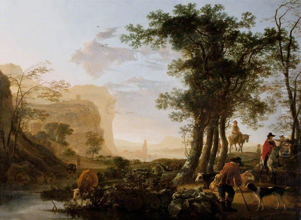 Landscape in the Rhine Valley - view 1