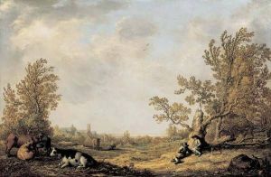Cattle and Herders with a View of the Mariakerk in Utrecht