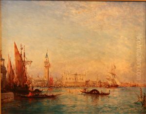 Venise, grand canal vue de Saint Georges by Felix Ziem