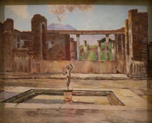 La Maison du faune a Pompei by Joseph-Felix Bouchor
