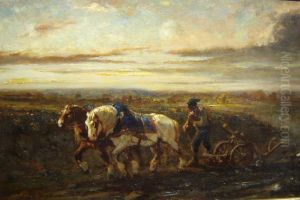 Chevaux au labour by Jules Jacques Veyrassat