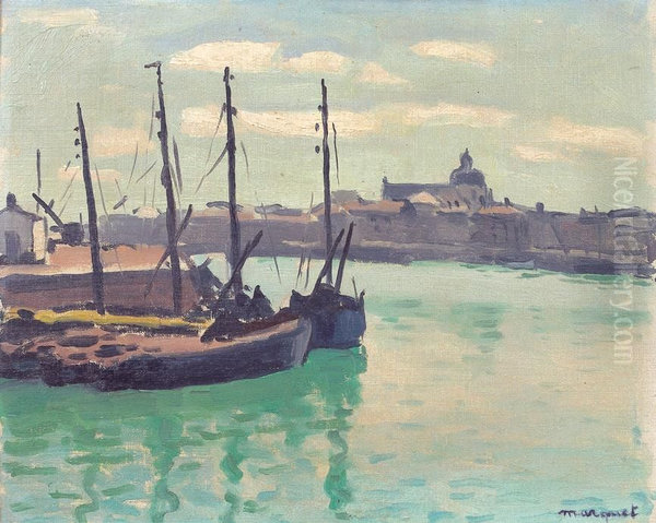L'eglise des Sables-d'Olonne vue des quais du port de la Chaume - view 1