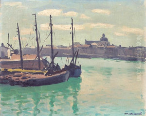 L'eglise des Sables-d'Olonne vue des quais du port de la Chaume L'eglise des Sables-d'Olonne vue des quais du port de la Chaume