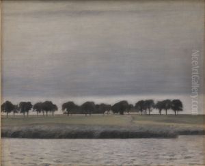 Forstudie til "Solregn. Gentofte So" by Vilhelm Hammershoi