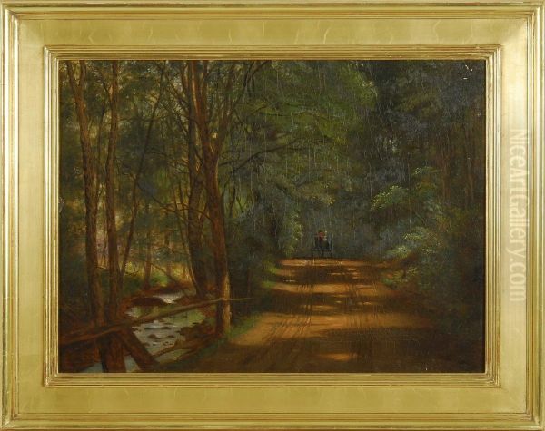 Country Road With Horse And Carriage - view 1