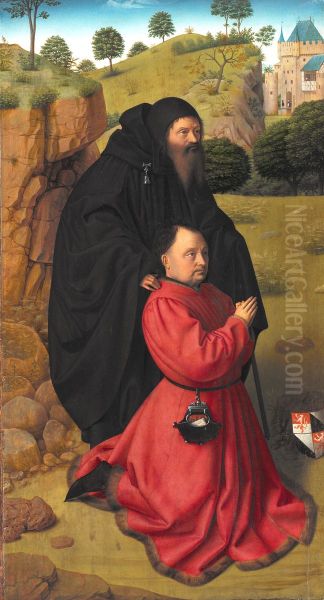 St. Anthony with a male donor - view 1