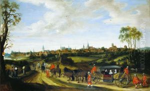 Dutch envoy Adriaan Pauw entering Munster in 1646 for Peace Negotiations by Monogrammist G.V.H.