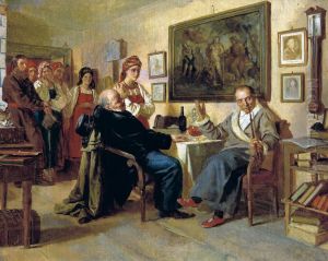<<Torg. Scena iz krepostnogo byta. Iz nedavnego proslogo>> by Nikolai Nevrev