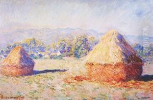 Grainstacks in the Sunlight, Morning Effect by Claude Oscar Monet