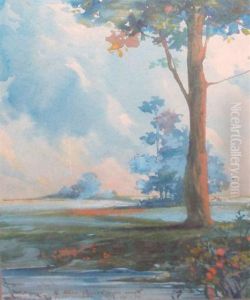 River Landscape by James Wells Champney