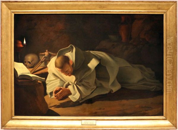 Saint Bruno in prayer - view 1