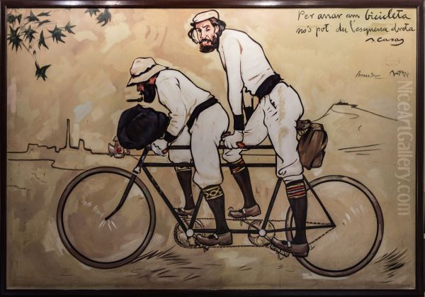 Ramon Casas i Pere Romeu en un tandem - view 1