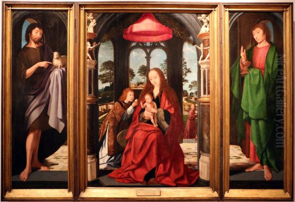 Triptych of the Virgin with the Child and Angels, St. John the Baptist and St. John the Evangelist - view 1