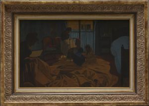 The Laundress, Blue Room by Felix Vallotton