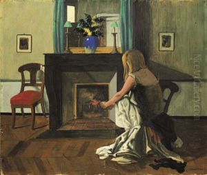 Interieur, femme en chemise by Felix Vallotton