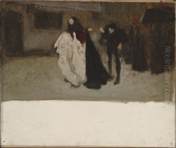 Compositional study, for Richard, Duke of Gloucester, and the Lady Anne - view 1